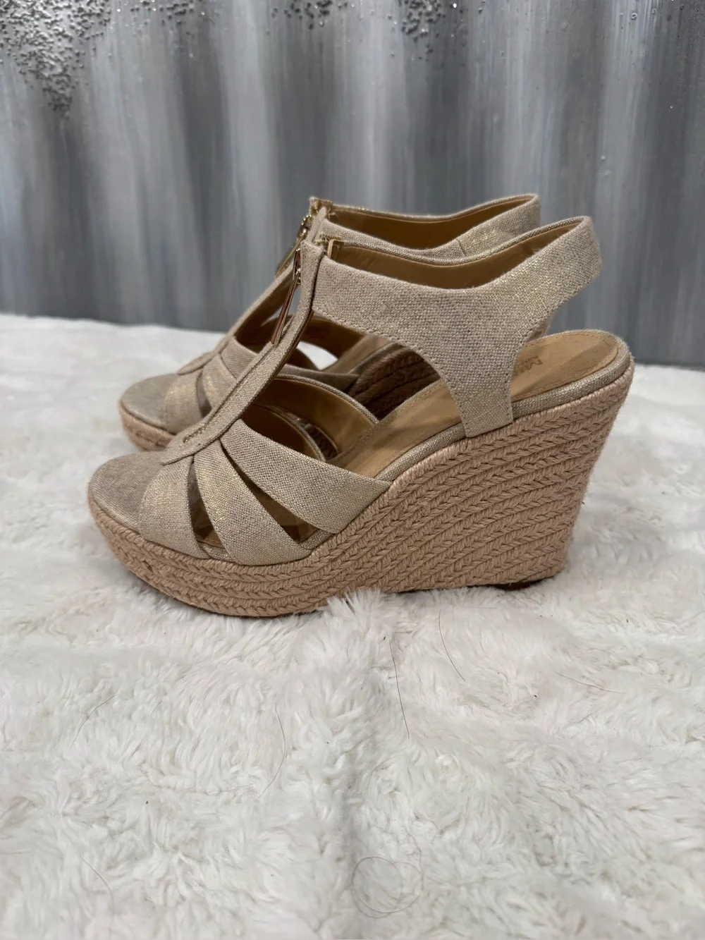 Michael Kors Berkley Weave Canvas Espadrille Wedge